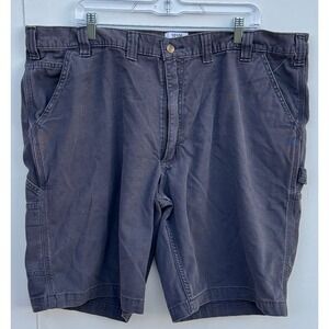 Carhartt Mens Rugged Flex Relaxed Fit Canvas Cargo Work Shorts Grey 44 BS3542-M